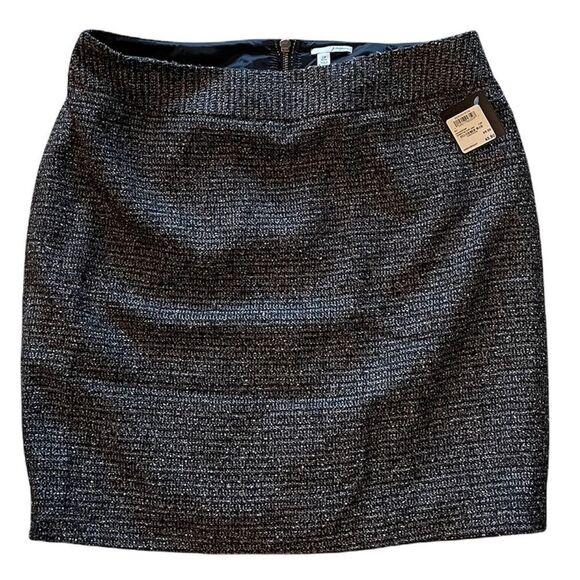 NWT HALOGEN Tweed Skirt Brown black size 12 P - Picture 1 of 7